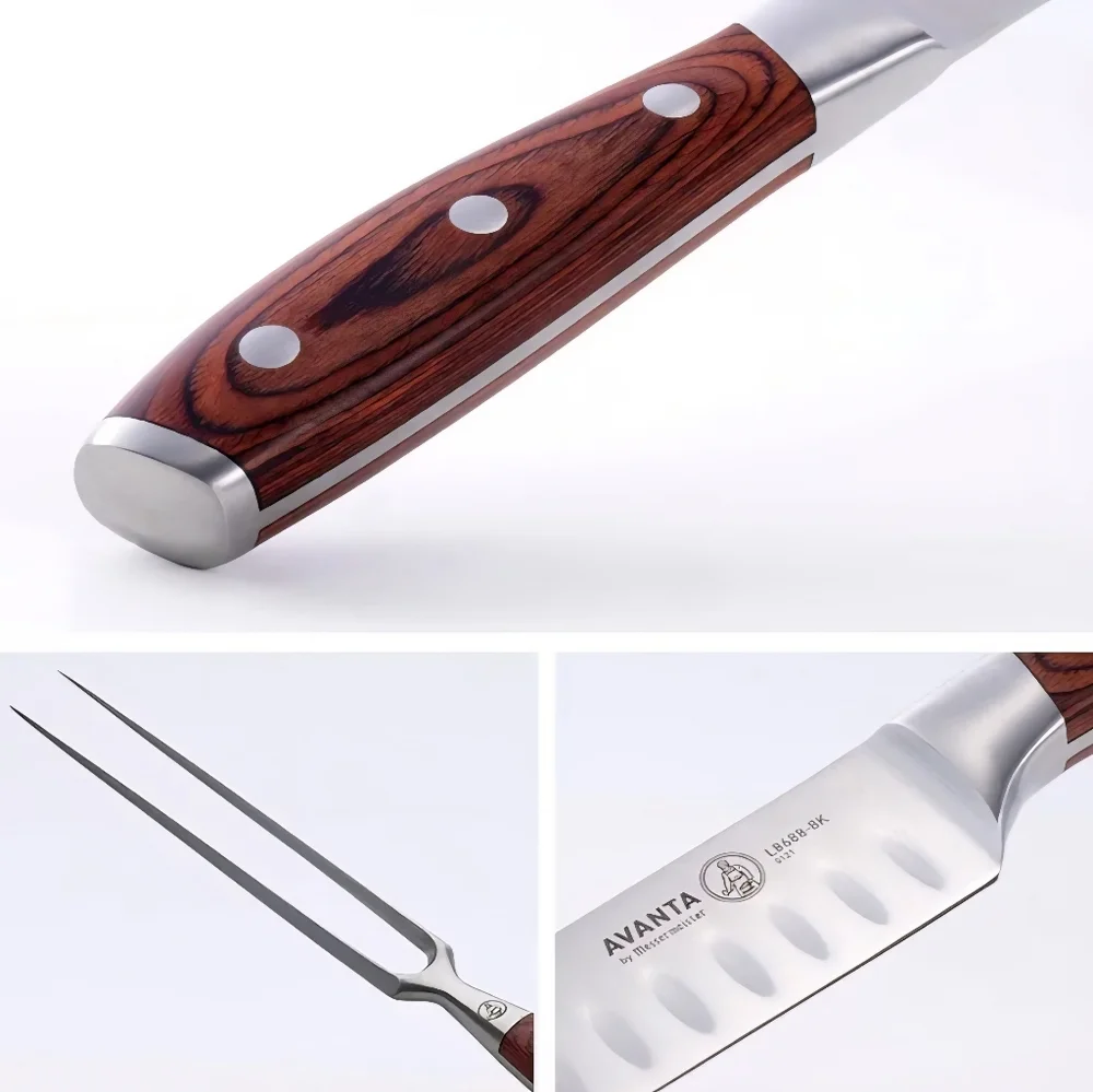 Messermeister Avanta 2-Piece Kullenschliff Carving Set, Pakkawood Handles - L800